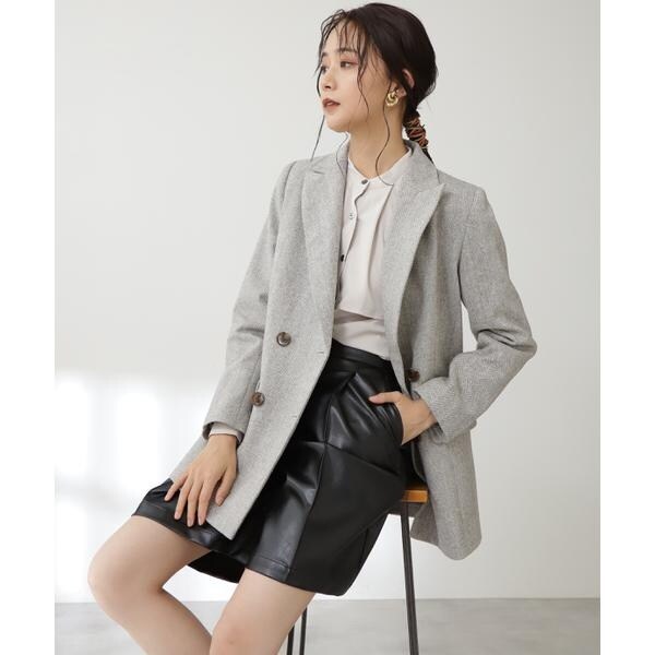 N. Natural Beauty Basic ヘリンボーンダブルジャケット S ヘリンボーンダブルジャケット《S Size Line》 | エヌ