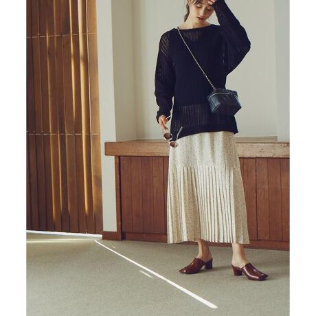 ドットプリント切替プリーツスカート | エヌ ナチュラルビューティー  