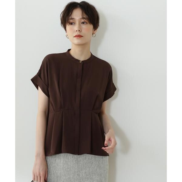 【今季】n.natural beauty basicバンドカラーペプラムブラウス 楽天市場】【SALE／20%OFF】バンドカラーペプラムブラウス N. Natural