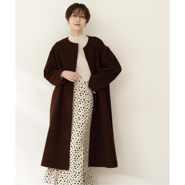 ビーバーメルトンノーカラーコート《S Size Line》 | エヌ