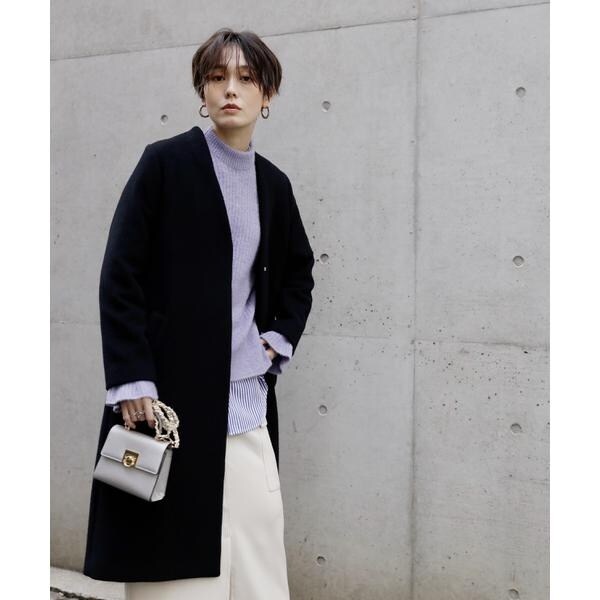 アンゴラビーバーVカラーレスコート《S Size Line》 | エヌ