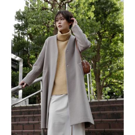 アンゴラビーバーVカラーレスコート《S Size Line》 | エヌ ナチュラル 