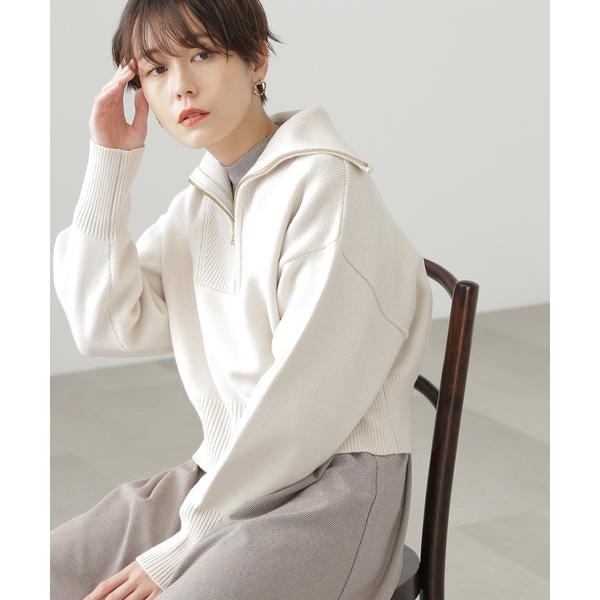 ハーフジップニット