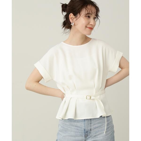 ボートネックペプラム半袖ブラウス《WEB限定商品》 | エヌ ナチュラル