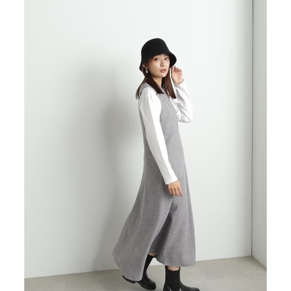 セミフレアツイードジャンパースカート《S Size Line》 | エヌ