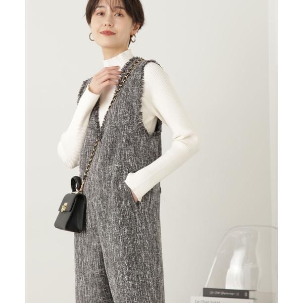 新品 ナチュラル ビューティー ベーシック ツイード オールインワン サロペット NATURAL BEAUTY BASIC（ナチュラルビューティーベーシック）の