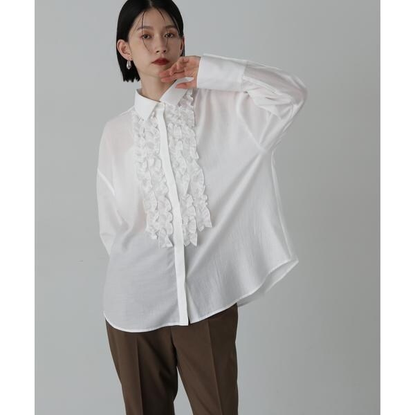 エヌ ナチュラルビューティーベーシック（N．Natural Beauty Basic*）/フリルフロントシアーシャツ フリルフロントシアーシャツ | エヌ ナチュラルビューティーベーシック
