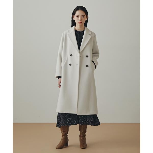 ナチュラルビューティーベーシック　ダブルチェスターモッサコート　ベージュ　s NATURAL BEAUTY BASIC（ナチュラルビューティーベーシック）の