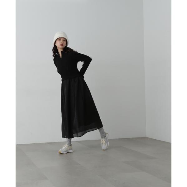 ハーフジップニットドッキングワンピース | エヌ ナチュラル