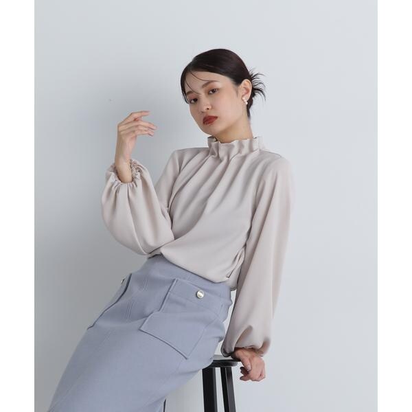 N.Natural beauty basic - N. ペーパーバックパフ デザインブラウス オフホワイト N.（N. Natural Beauty Basic）（エヌエヌナチュラル