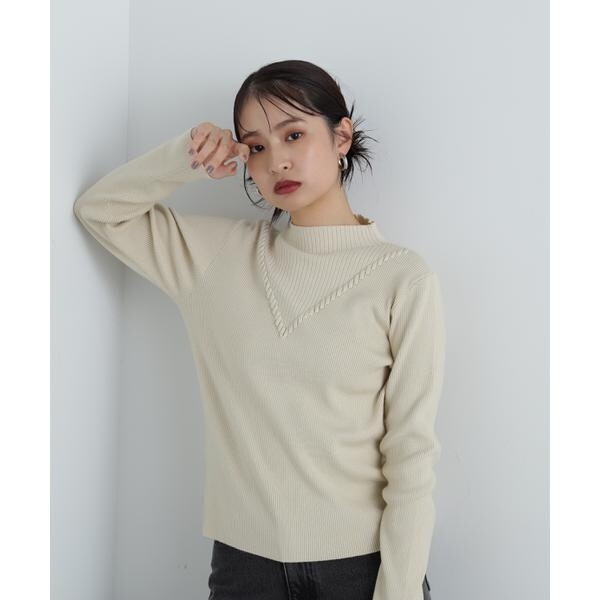 デザインネックリブニット | エヌ ナチュラルビューティーベーシック(N