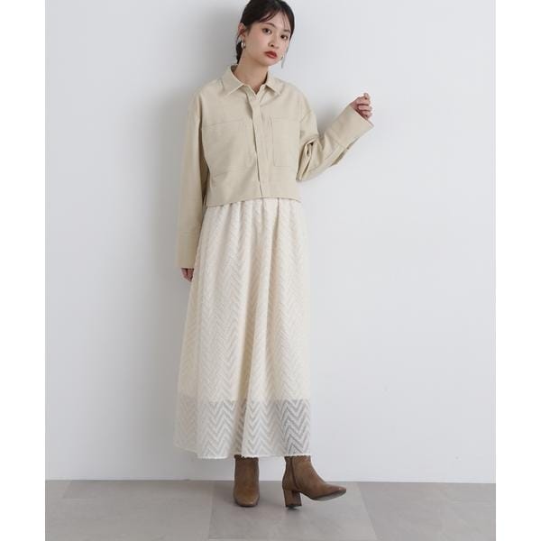 ウエストタック脇ボタンノースリーブワンピース《S Size Line
