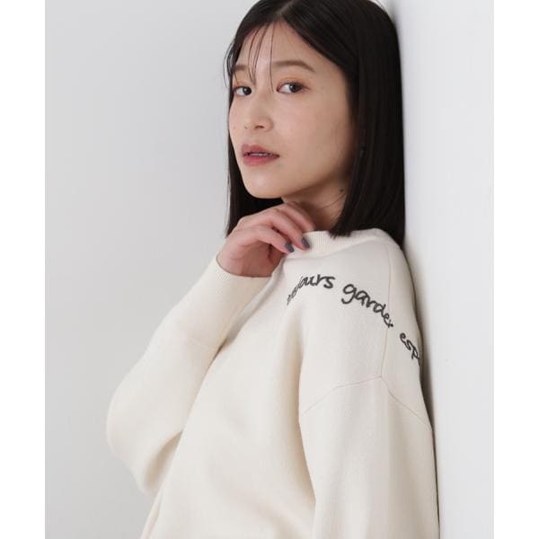 チェーンロゴ刺繍ニット | エヌ ナチュラルビューティーベーシック(N