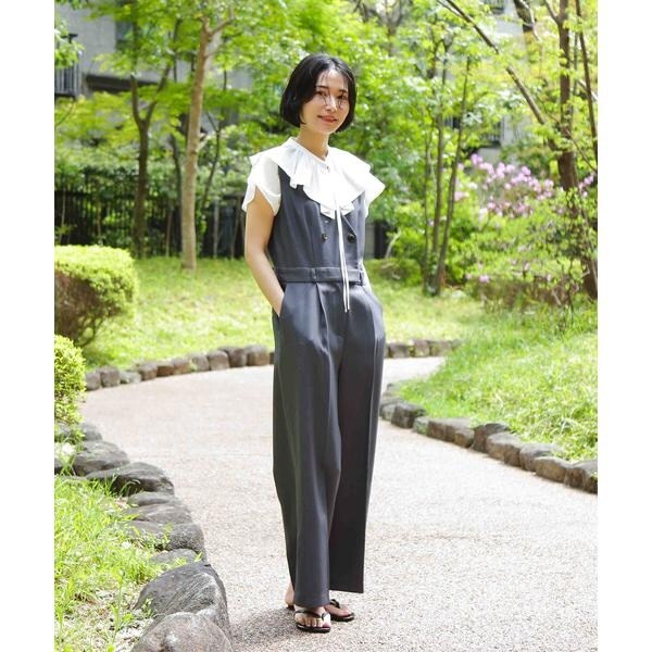 新品未使用☆NOBLE バブリーツイルオールインワンネイビー Vネック cf019-00257-02b.jpg?basethum=225