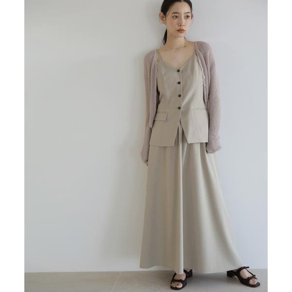 レイヤートップコットンキャミワンピース《S Size Line》 | エヌ