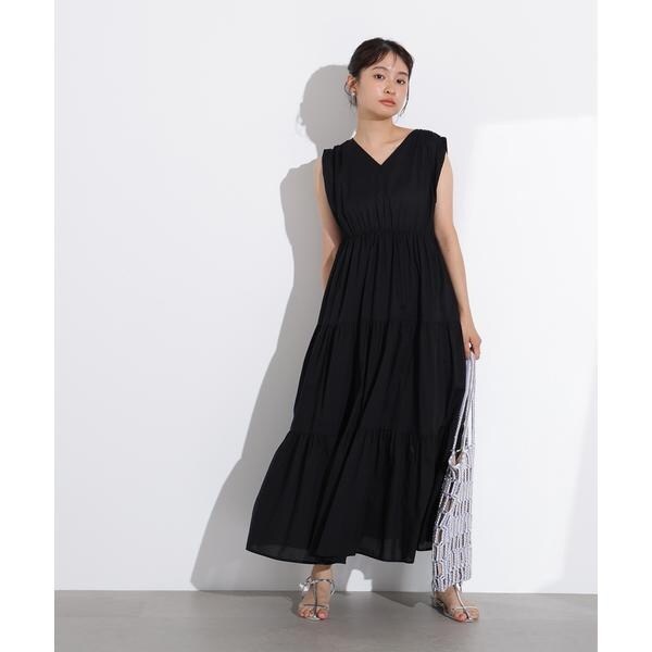 コットンVネックティアードワンピース | エヌ ナチュラル