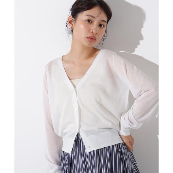 シアーVネックフォルムカーディガン シアーVネックフォルムカーディガン | N. Natural Beauty Basic