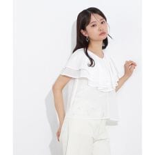 メッシュフリルブラウス | エヌ ナチュラルビューティーベーシック(N.Natural Beauty Basic*)