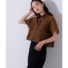 クロップドレースシャツ | エヌ ナチュラルビューティーベーシック(N.Natural Beauty Basic*)