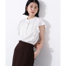 メタルボタンフリルスリーブブラウス | エヌ ナチュラルビューティーベーシック(N.Natural Beauty Basic*)
