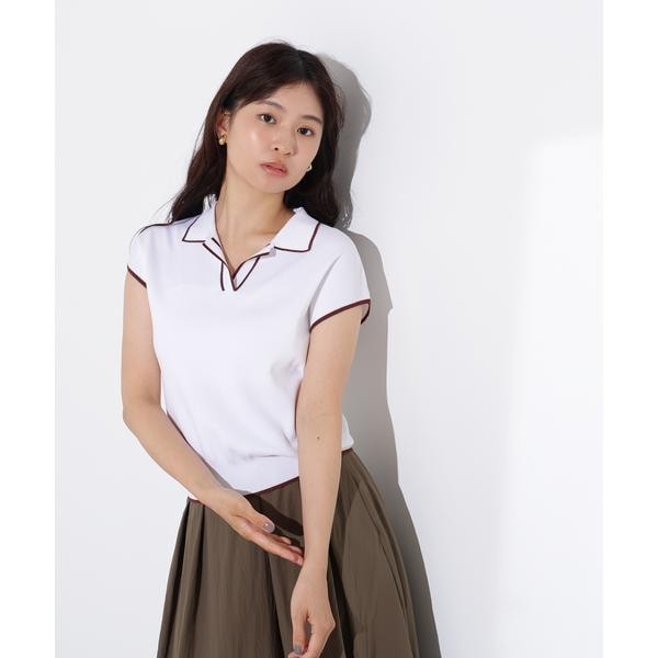 ラメラインスキッパーポロニット | エヌ ナチュラルビューティー