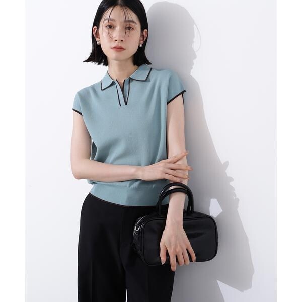 N. ラメラインスキッパーポロニット 新品 ラメラインスキッパーポロニット | エヌ ナチュラルビューティー