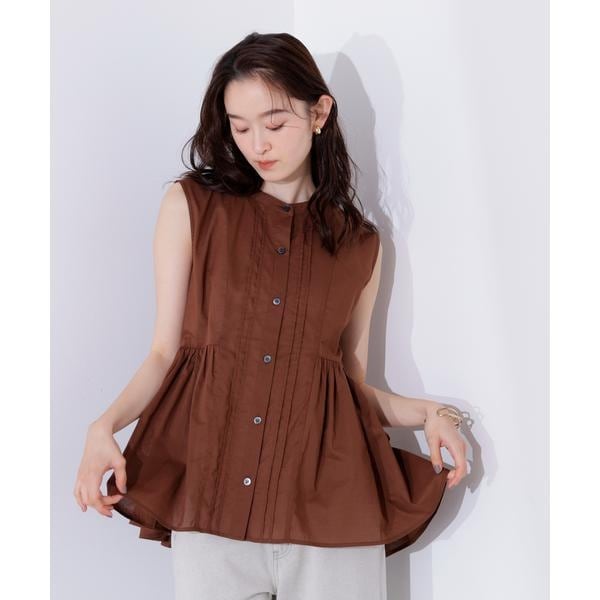 N.Natural beauty basic - 【新品】N.エヌドットナチュラルビューティベーシック　ブラウス ピンタックノースリーブブラウス | N. Natural Beauty Basic