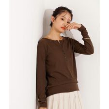 ヘンリーネックシアーカットソー