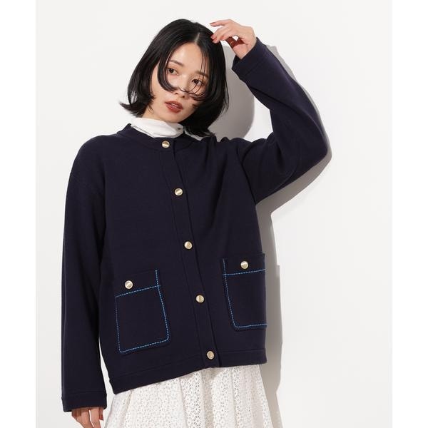 ショルダータックバイカラーライン2wayニット LASUD｜ショルダータックバイカラーライン2wayニット | Rakuten