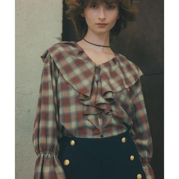 チェックラッフルブラウス | エヌ ナチュラルビューティーベーシック(N