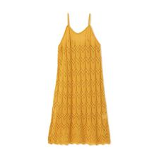 透かし編みニットキャミワンピース