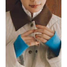 バイカラーキルティングブルゾン