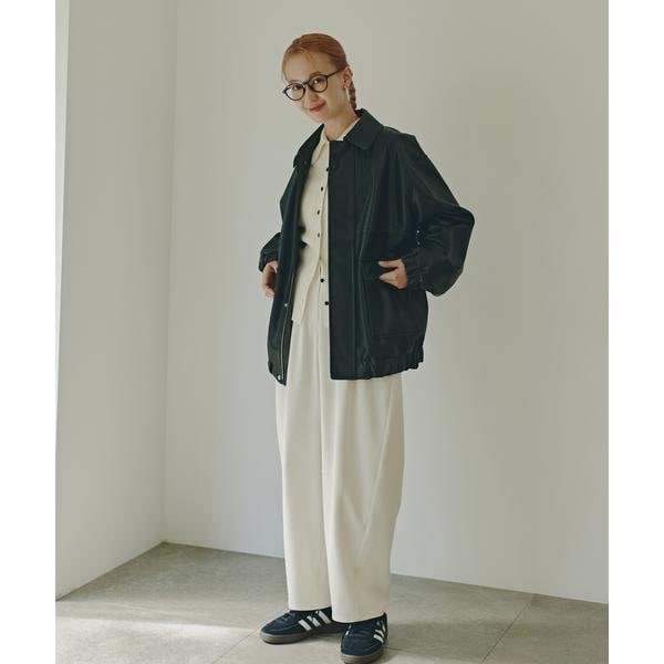 レディスブルゾン(ライトナイロンフードミドルブルゾン