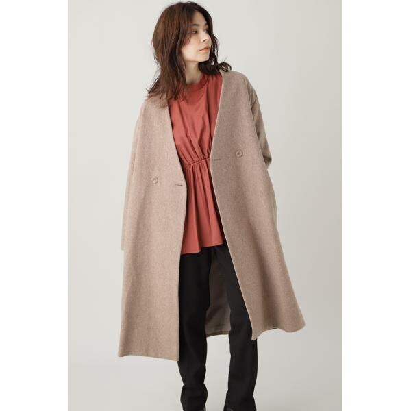 N. Natural Beauty Basic ビーバーメルトンノーカラーコート ビーバーメルトンノーカラーコート《S Size Line》 | エヌ