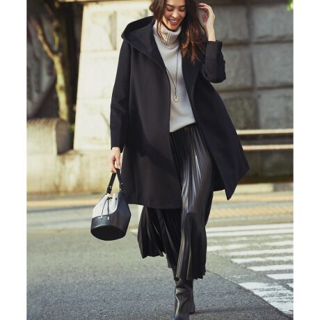 ウールアンゴラビーバー フーデッド コート | 23区(23KU) | マルイ  