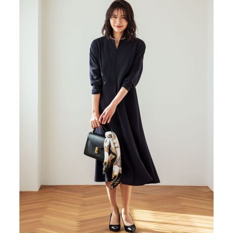 洗える】ノーブルバックサテンジョーゼット ワンピース | 23区(23KU  