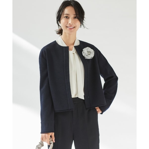 23区 今期 40 ラムレザー ステンカラー ジャケット 23区 S(ニジュウ