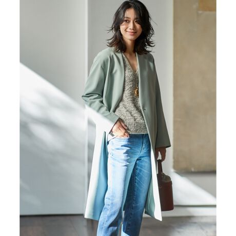 グロッシーダブルクロス Vカラーコート | 23区(23KU) | マルイウェブ  