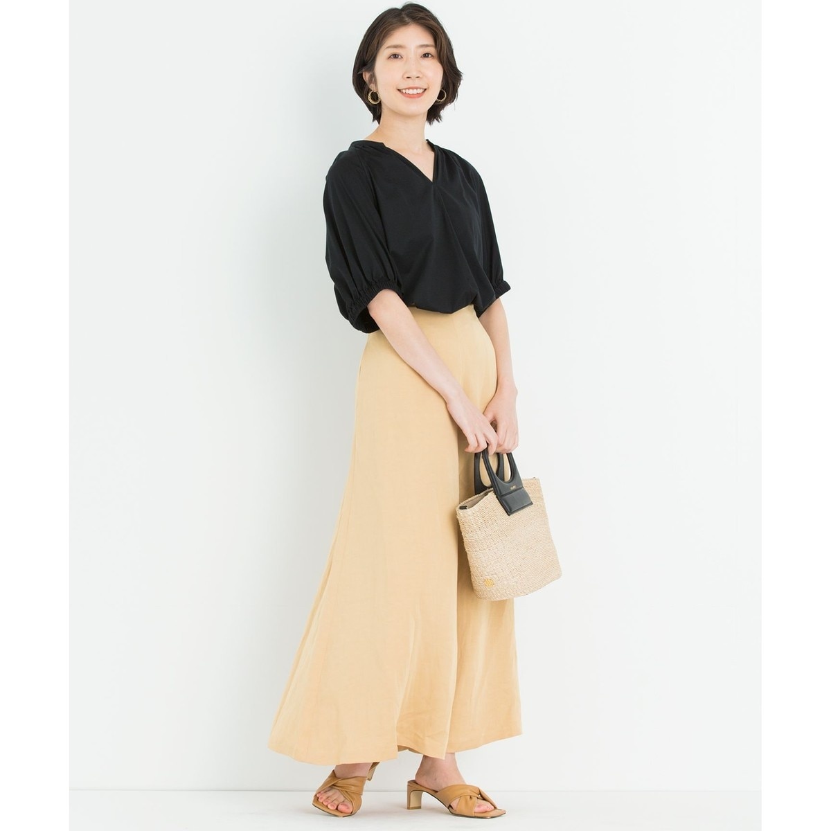 値下げ⭐︎新品未使用⭐︎23区　 リネンビスコースツイル フレアスカート リネンビスコースツイル フレアスカート | 23区(23KU) | マルイ