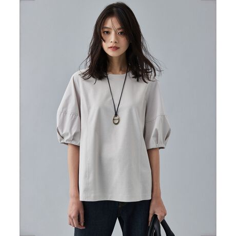 WEB限定カラーあり】ポンチコンビジャージー 半袖 カットソー | 23区  