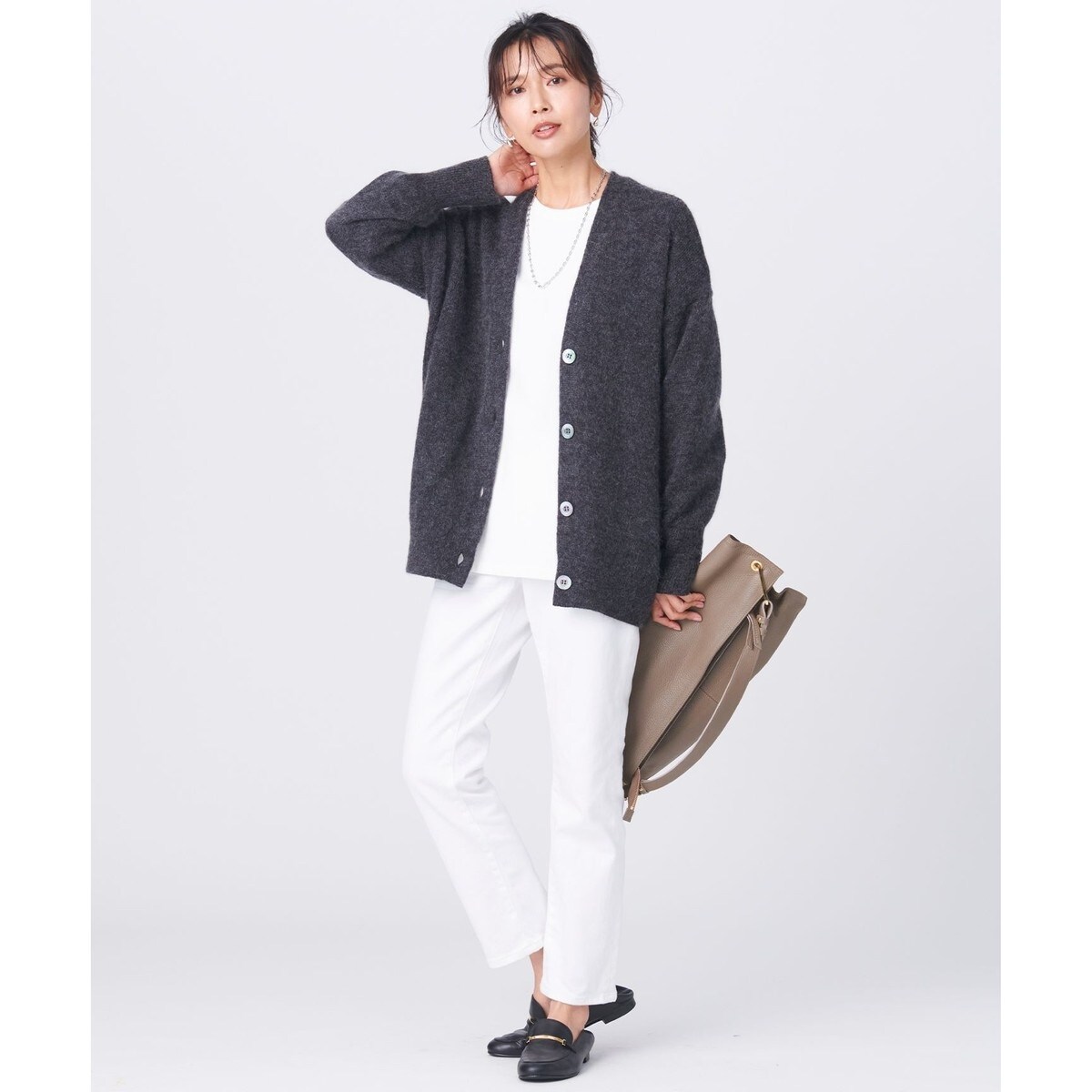 ファインモヘヤ Vネック カーディガン | 23区(23KU) | マルイウェブ