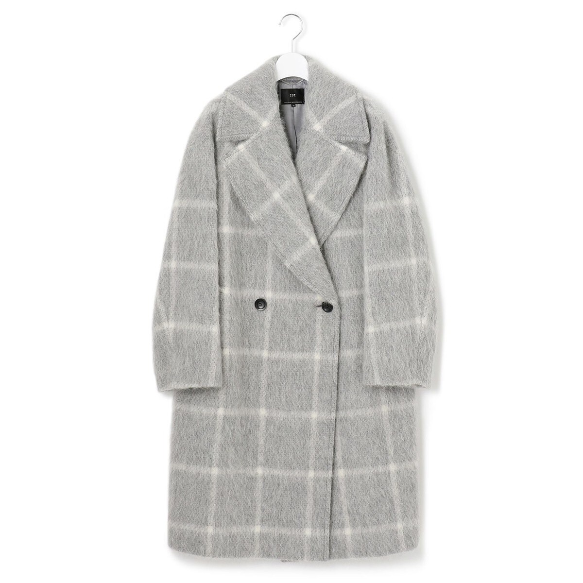 美品 23区 MANTECO シャギー チェック コート ジャケット アウター 美品 23区 MANTECO シャギー チェック コート ジャケット