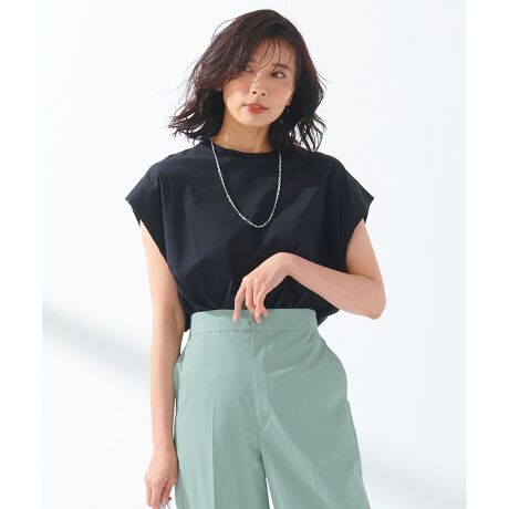 24SS 極美品✨23区 洗えるストレッチジョーゼット フォルム カットソー 