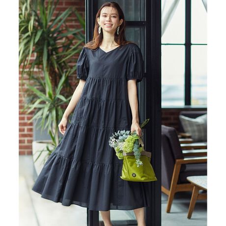 WEB限定】ソフトコットンローン ティアード ワンピース | 23区(23KU  