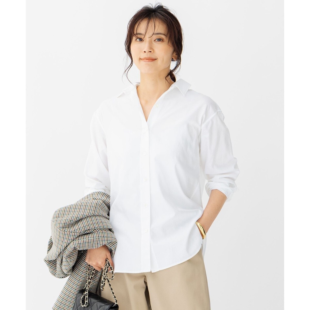 新品！大きいサイズ23区 CANCLINIベーシックシャツ(自由区ICB組曲)