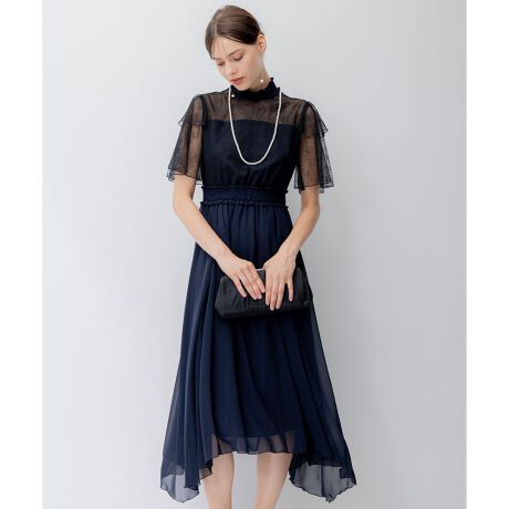 APPLAUDIR】レース 切替 シフォン ドレス | 23区(23KU) | マルイウェブ 