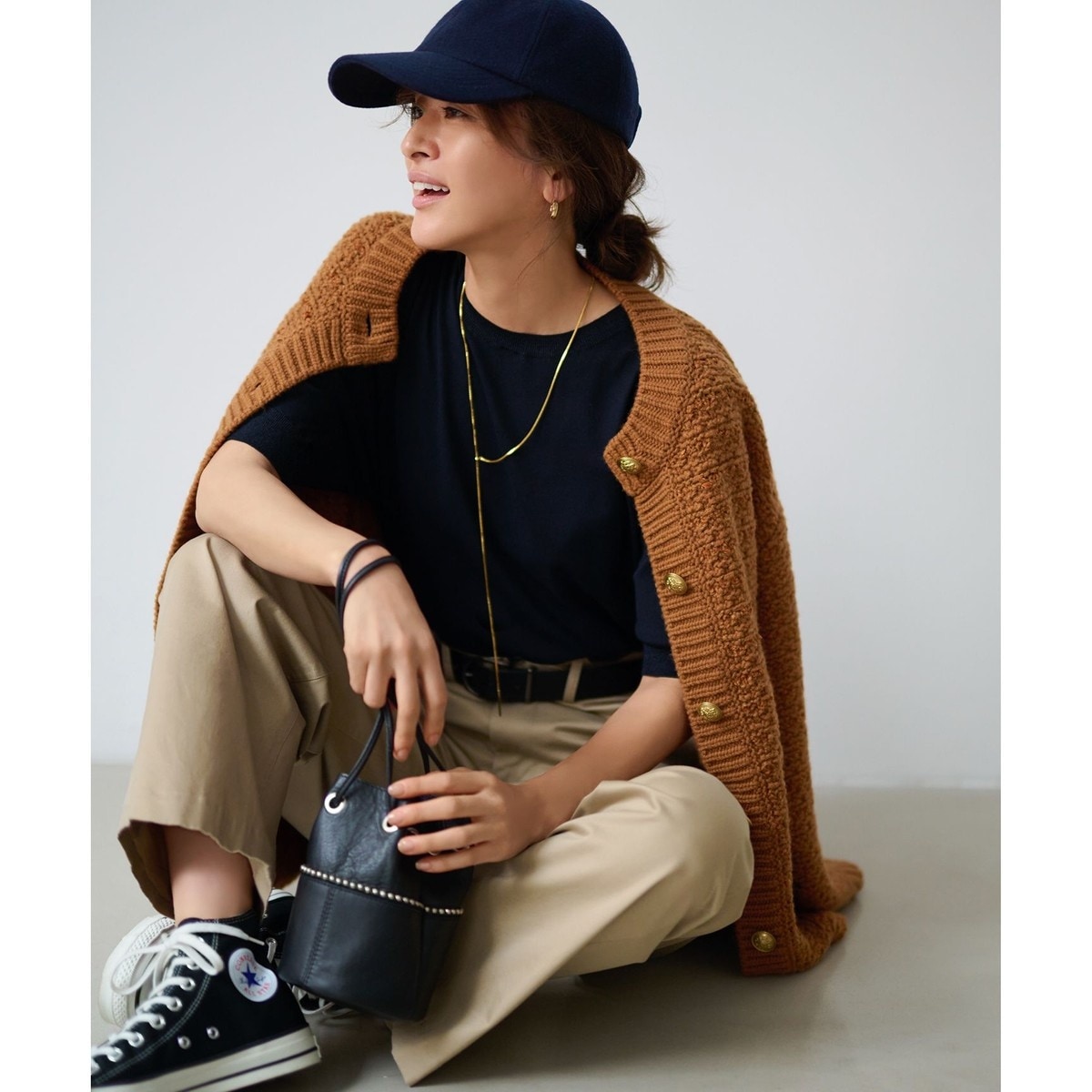 ニットジャケット　キャメル IENA（イエナ）の「《予約》ツイードニットジャケット（）」 - WEAR