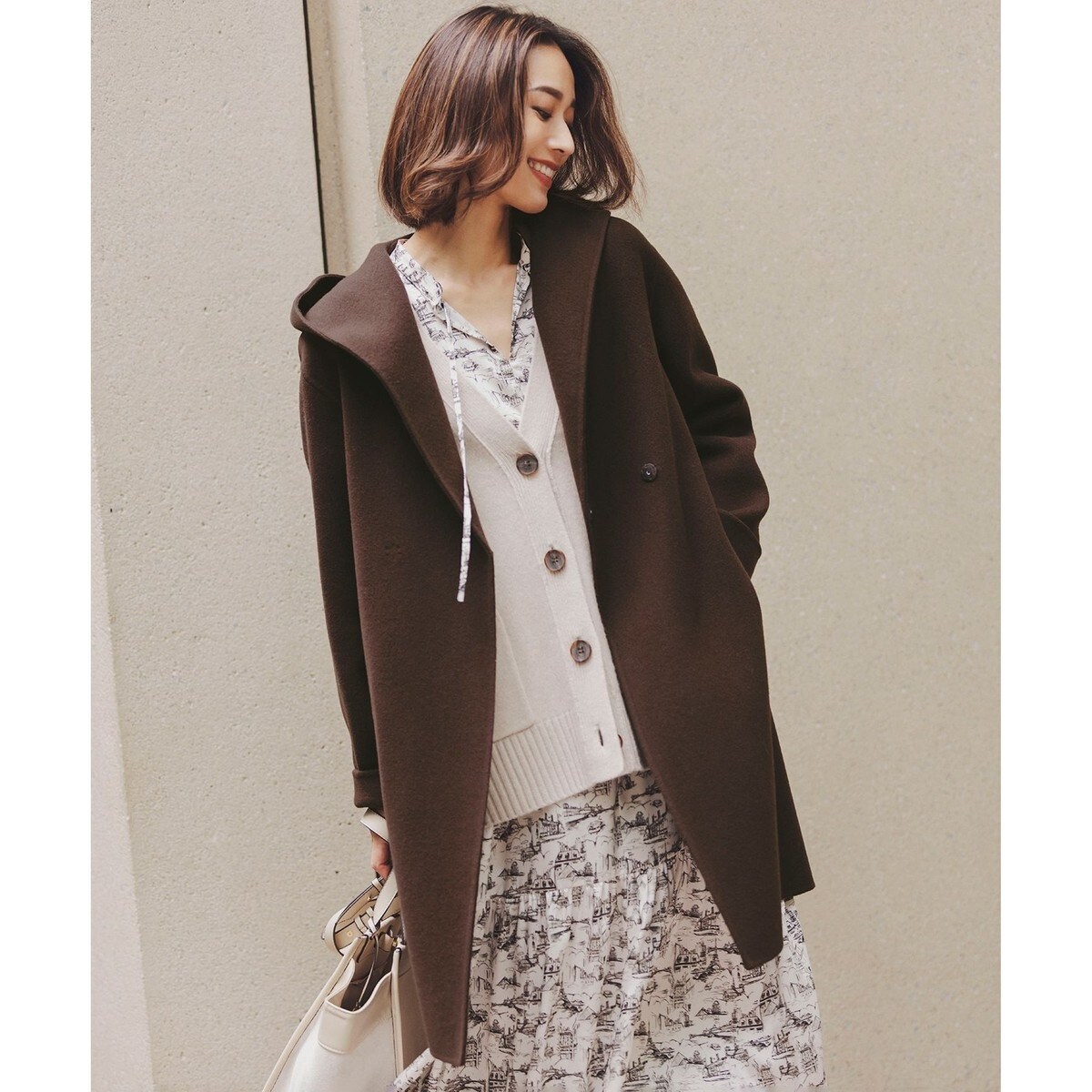 ウールリバー フード付き ミドル丈コート | 23区(23KU) | マルイウェブ