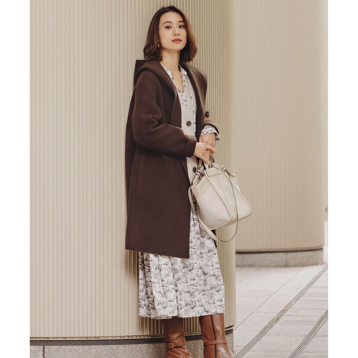 ウールリバー フード付き ミドル丈コート | 23区(23KU) | マルイウェブ