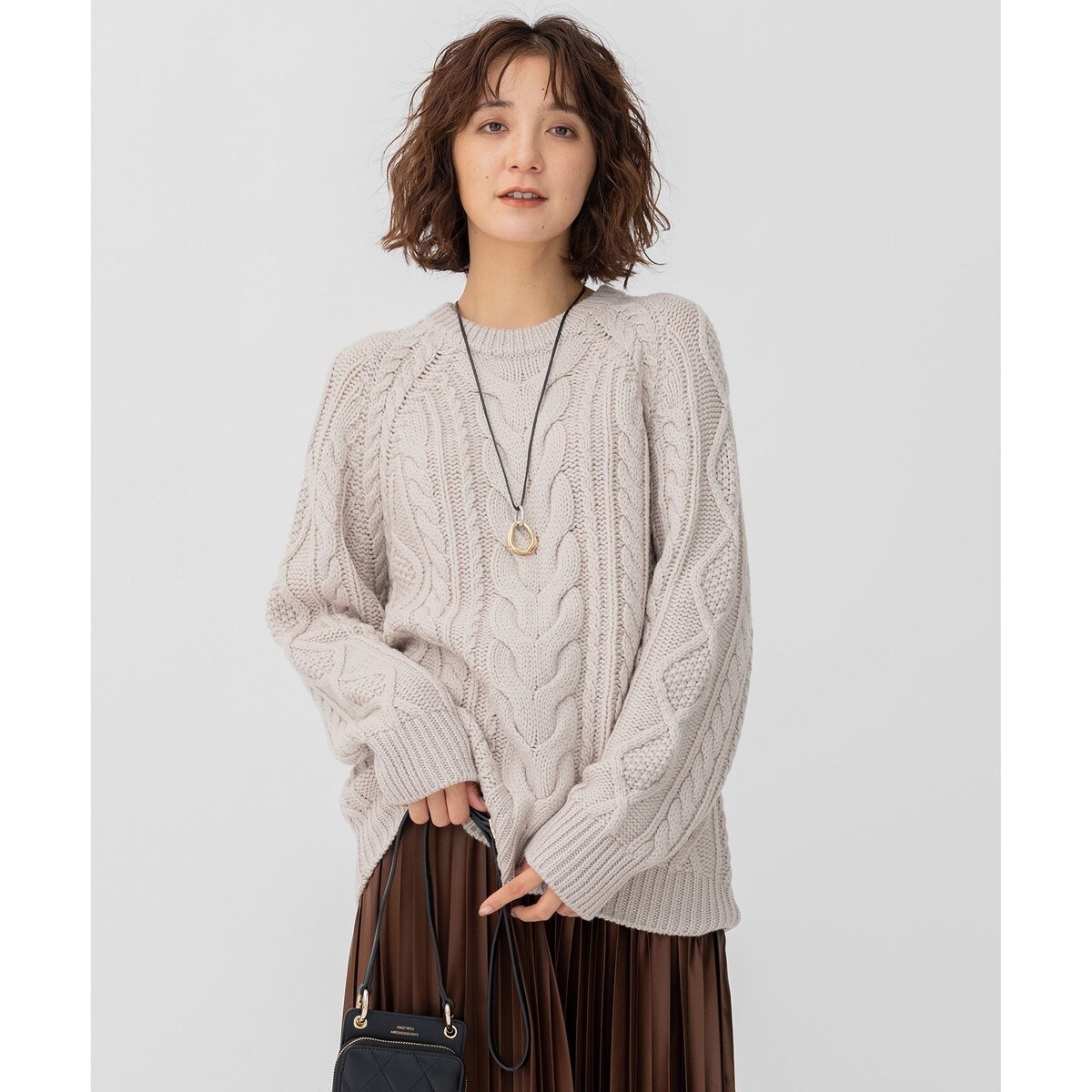 ⭐︎くま⭐︎ 23区　アランパターン ニット sawada itto：サワダイット-デジタル編み図2105yn-4-アラン柄セーター